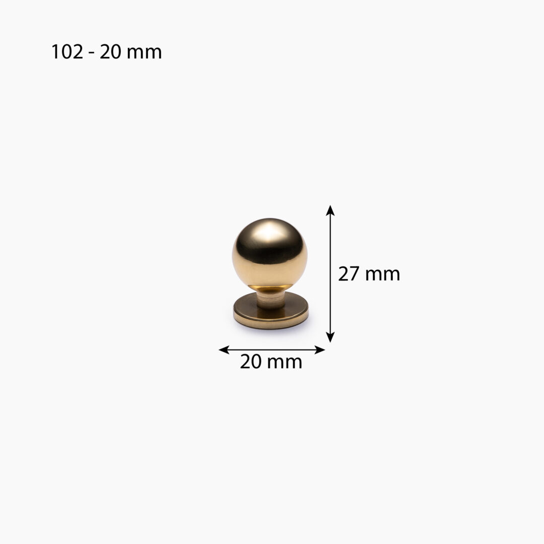 102 polerad mässing 20 mm mått