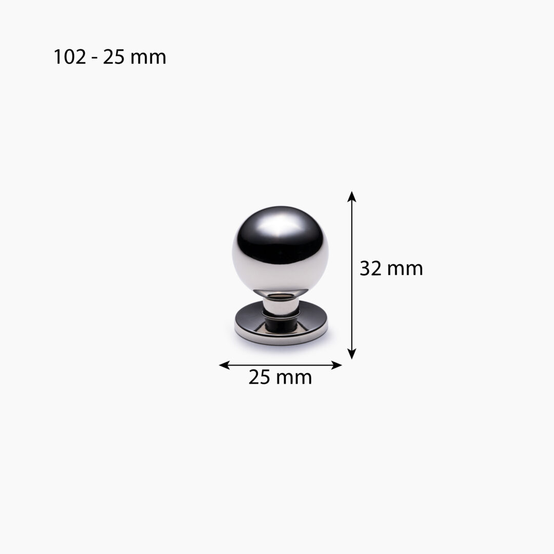 102 förnicklad 25 mm mått