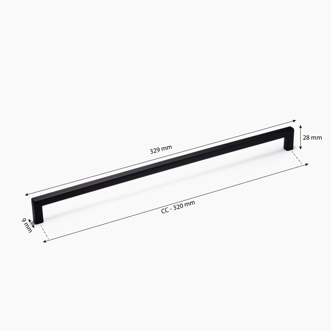 1002 matt svart – 320 mm mått