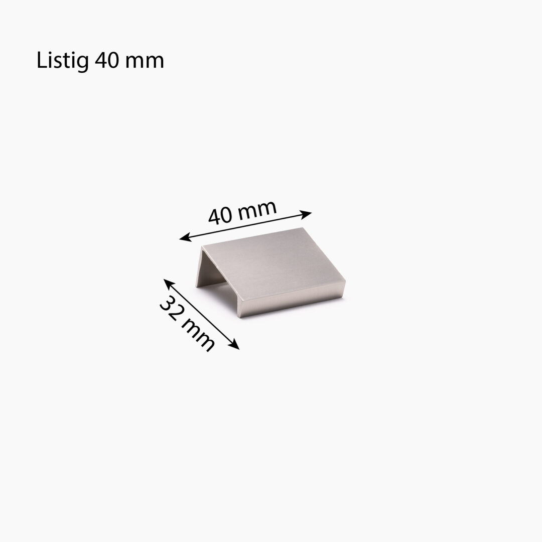 Listig rostfri look blank 40 mm mått